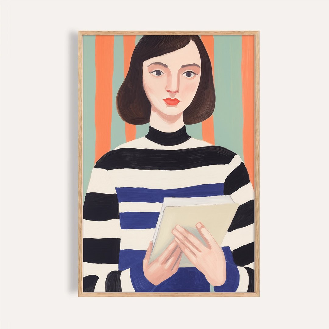 条纹与书 Stripes and Stories / 现代时尚人物插画挂画 - 海报/装饰画/版画 - 纸 