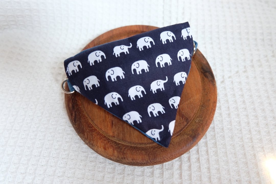 Pet collar - Elephant collar - 项圈/牵绳 - 棉 多色