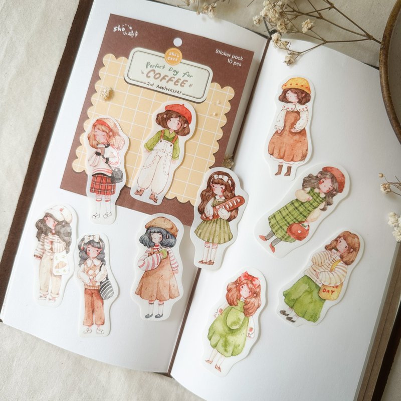 Perfect Day for Coffee 和纸贴纸包 - 贴纸 - 纸 