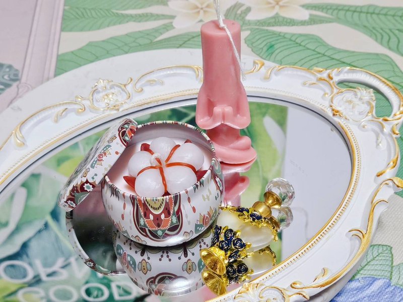 【安纳托利亚·香氛铝罐蜡烛】蜡烛材料包 附影片教学  大豆蜡 - 蜡烛/香氛/手工皂 - 蜡 粉红色