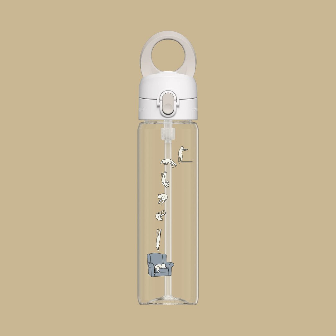 AquaStand磁吸水壶-Tritan 800ml(附吸管)∣ilovedoodle/跳水猫咪 - 水瓶/水壶 - 塑料 多色