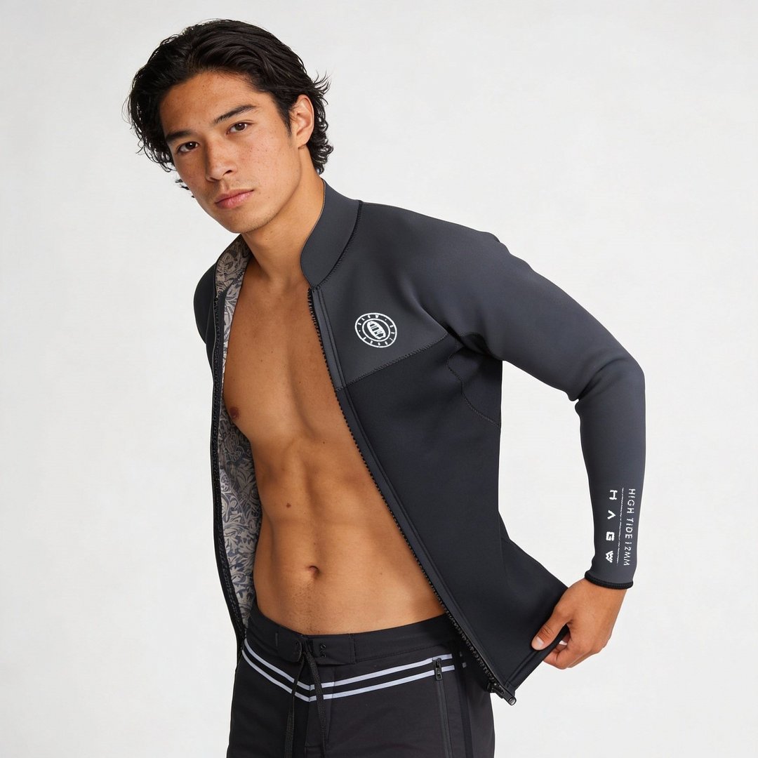 HAGWOUTDOOR 2MM Front Zip Wetsuit Jacket 防寒衣夹克 - 男装运动衣 - 其他材质 