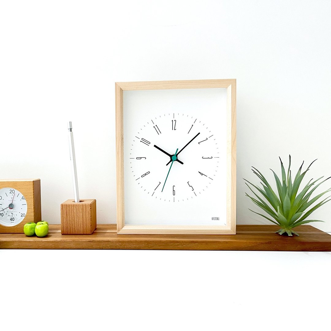 dual use clock 10 硬枫木 (km-147HM) 挂钟 座钟 日本制造 - 时钟/闹钟 - 木头 卡其色