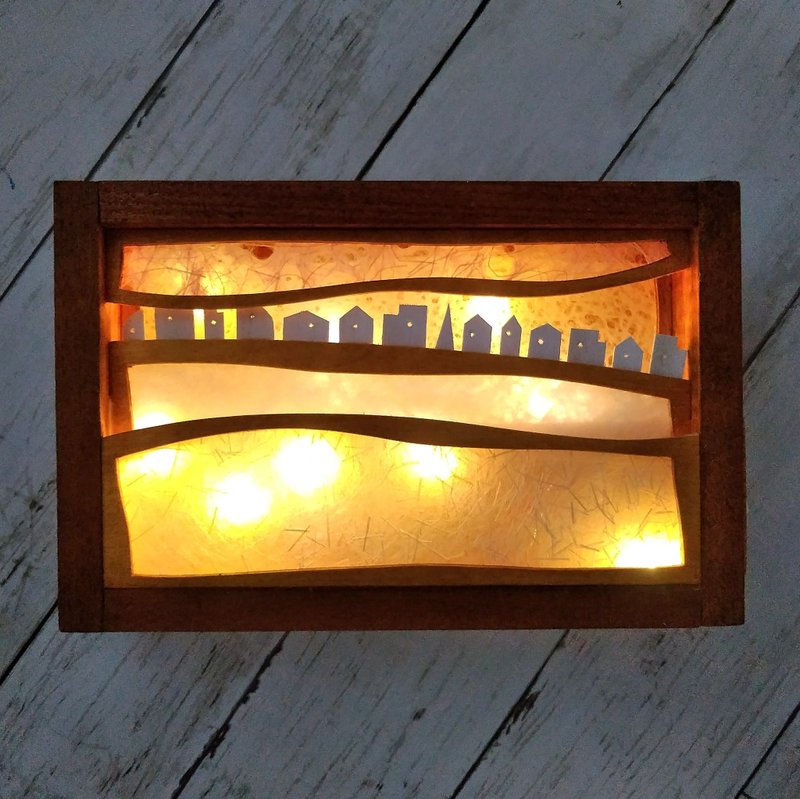 柔和光线下的美浓和纸三维绘画 Yuto - 摆饰 - 木头 多色