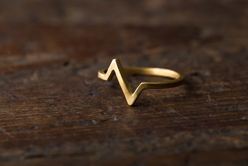 Beats 悸 手工黄铜戒指 Brass Ring N - 戒指 - 铜/黄铜 金色