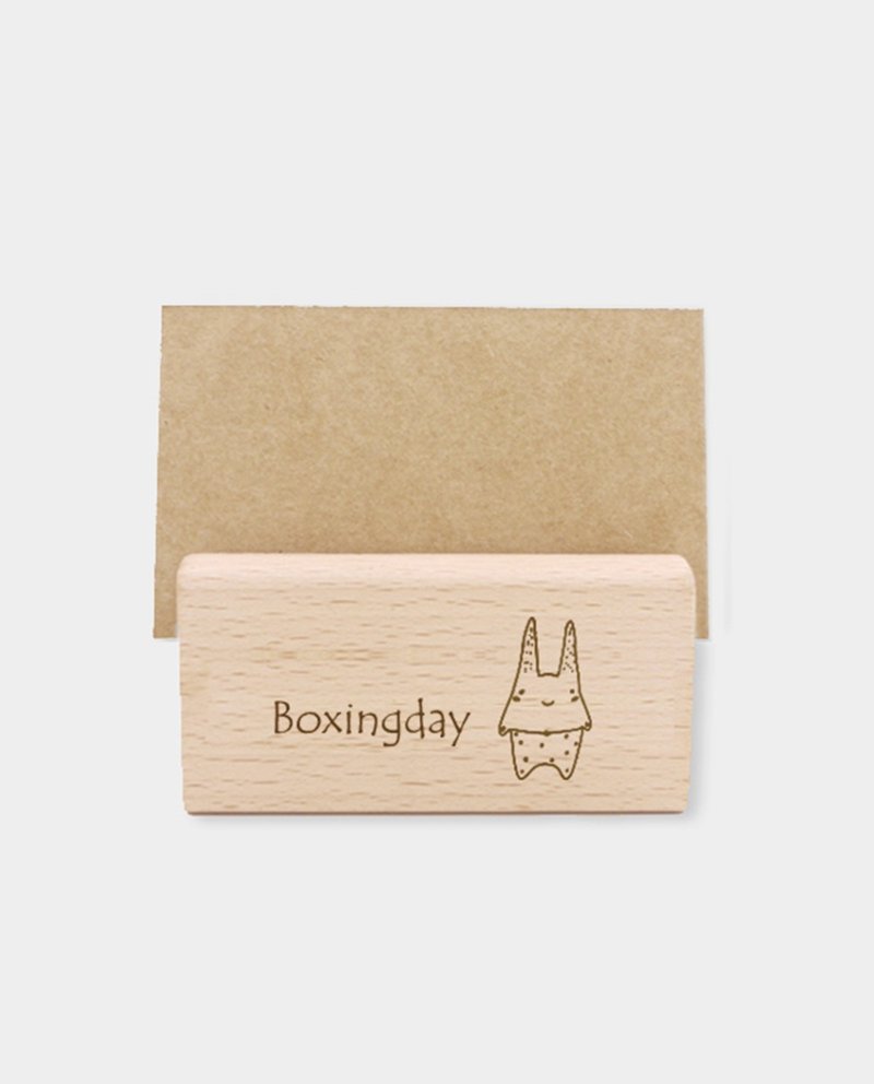 【小盒子】【定制】木制名片座/手机座L(店家专用QR cord) /礼物 - 文件夹/资料夹 - 木头 橘色