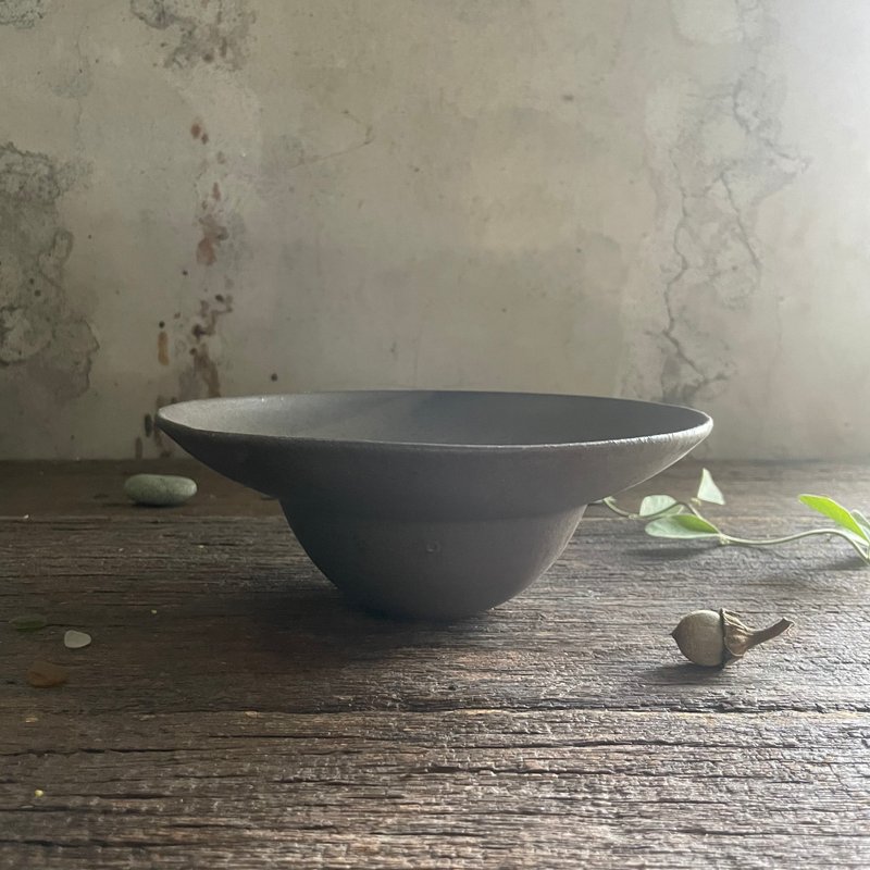 洒金乌棕_深皿 - 碗 - 陶 卡其色