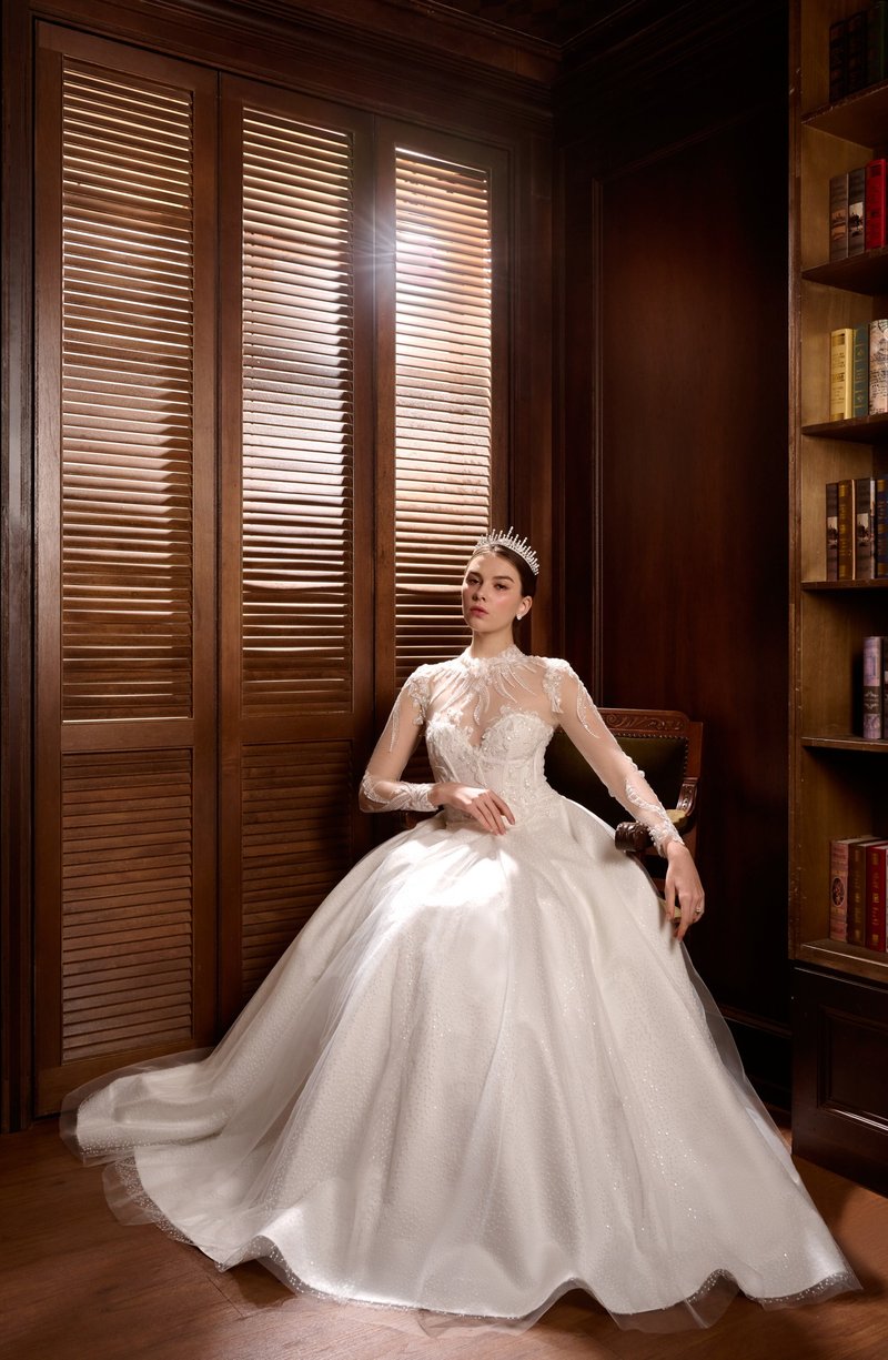 Sylvie 珠宝盒大裙摆婚纱 - 晚装/礼服 - 其他材质 白色