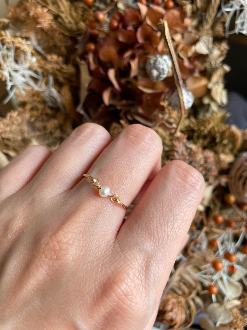 14K包金珍珠戒指(请确定尺寸再下单) - 戒指 - 珍珠 