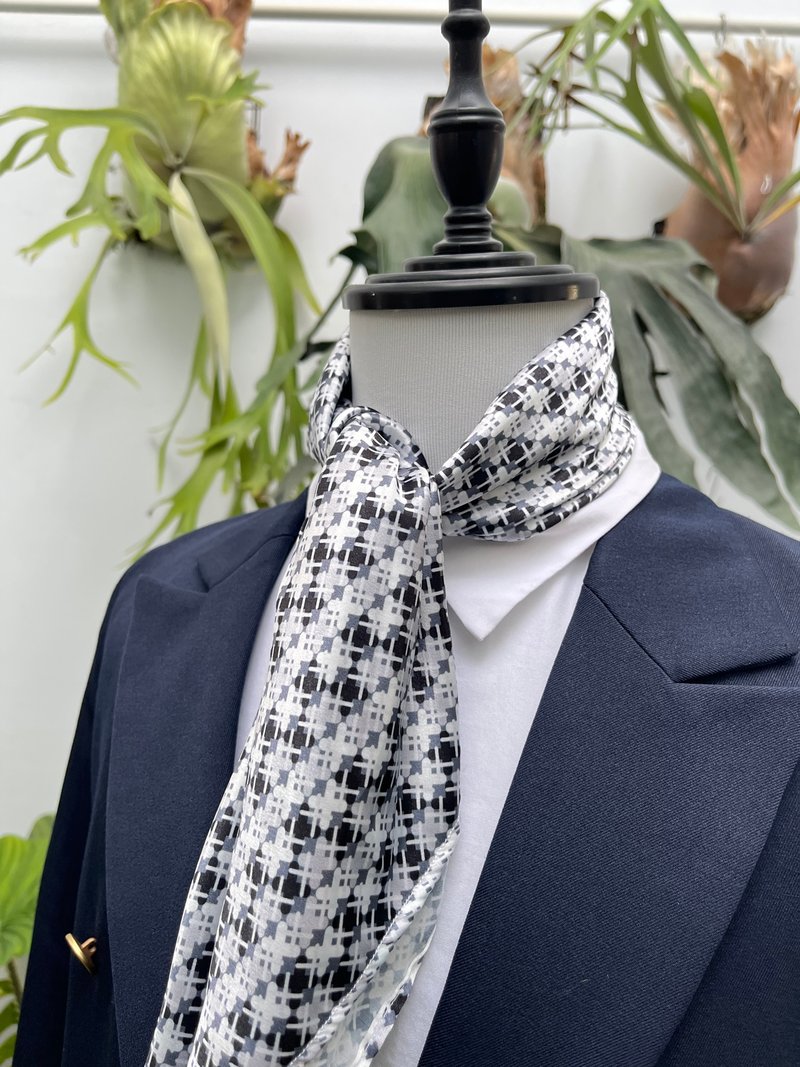 手做领结∣绅士∣文青∣约会配件|原创图腾 - 领结/领巾 - 棉．麻 银色