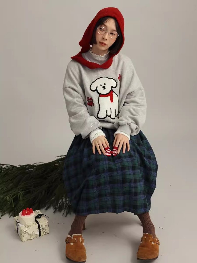 odd maker4072经典好穿的百搭半身裙女冬季显瘦中长款纯色百搭a字 - 裙子 - 棉．麻 