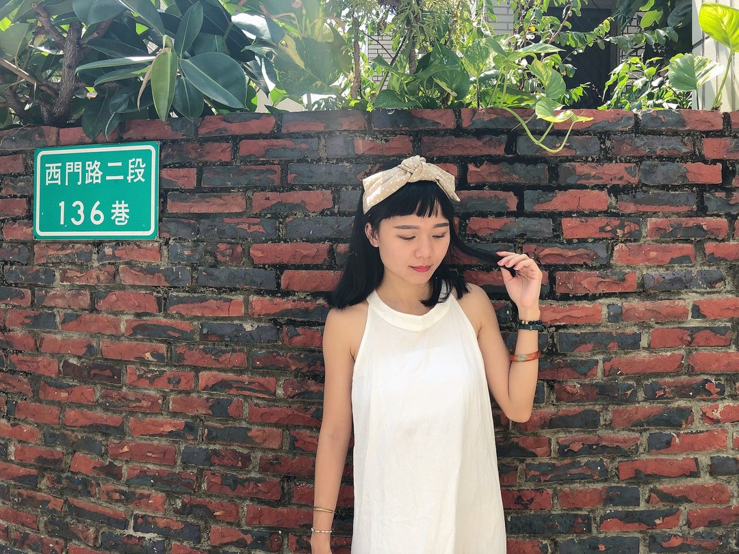 和煦的午后 米杏点点 日系 大蝴蝶扭结发带 ggoomstudio - 发带/发箍 - 棉 卡其色