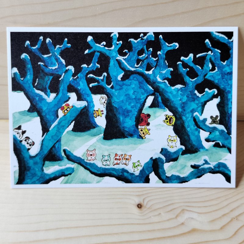 明信片 / 卡片 / 插画卡片 寂静 - 卡片/明信片 - 纸 多色