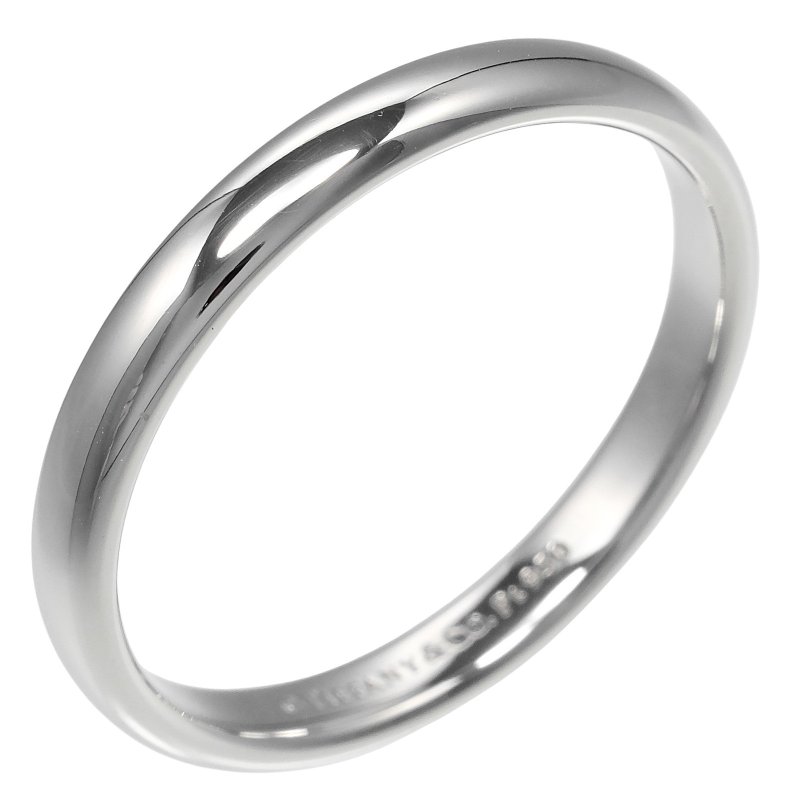 【日本直送】蒂芙尼 TIFFANY&Co. 戒指 Forever Wedding Classic 21号 Pt950铂金 约5.6g 戒指 3mm【二手】 - 戒指 - 贵金属 银色