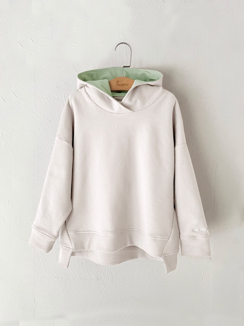 COMOYO刺绣刷毛连帽上衣(白/粉/蓝8A-10A) - 童装上衣 - 棉．麻 