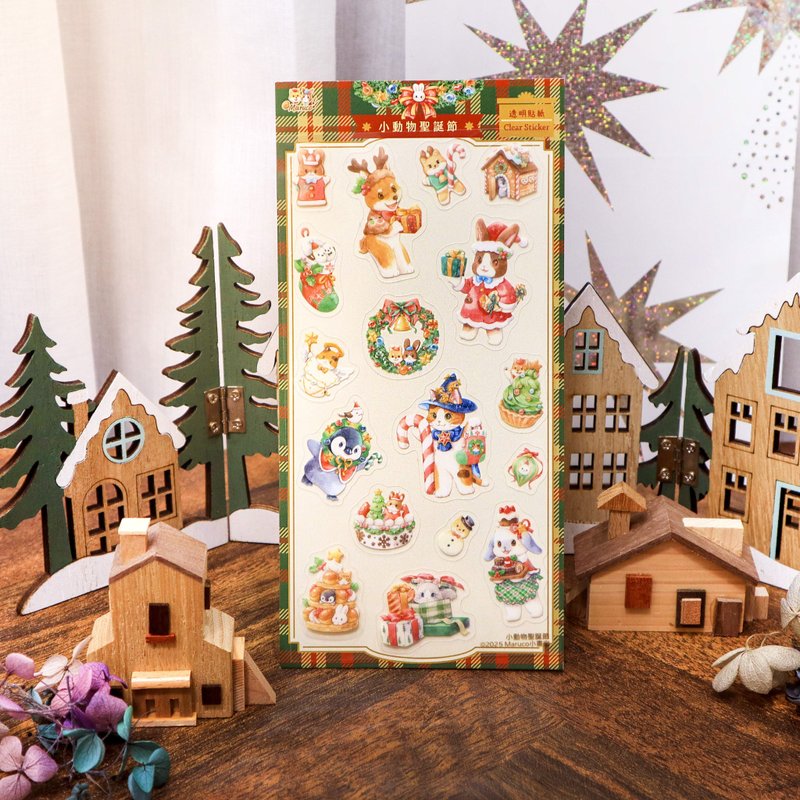 小动物圣诞节-透明贴纸 - 贴纸 - 塑料 多色