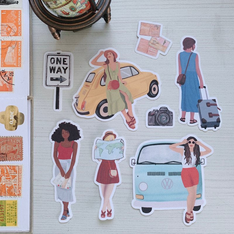 Summer Travels Sticker - 贴纸 - 纸 