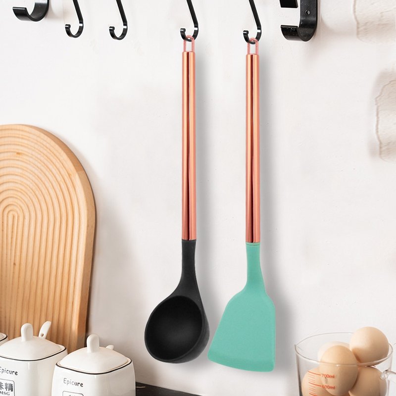 【OMORY】家政美厨 不沾锅安心硅胶锅铲/汤杓 - 厨房用具 - 不锈钢 