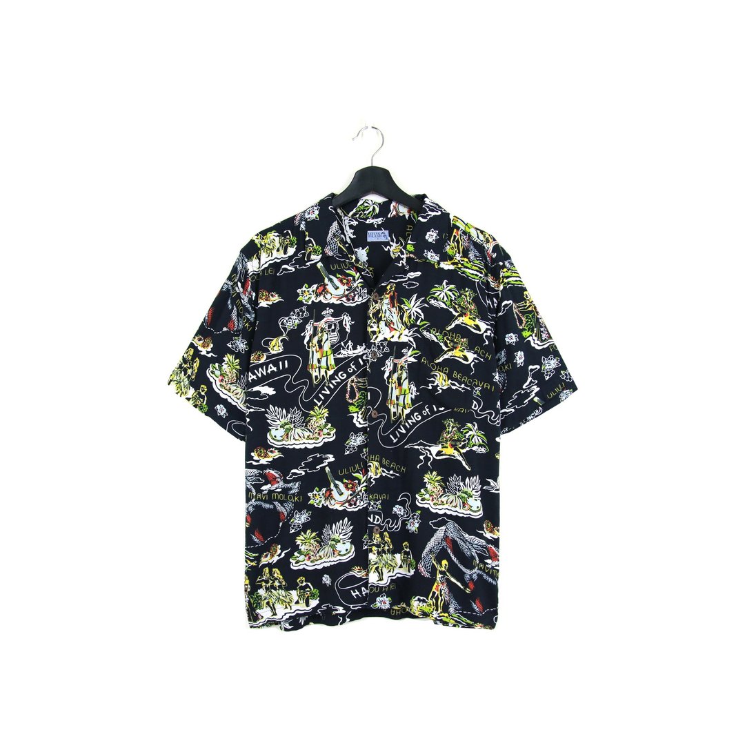 Back to Green:: 风情 //男女皆可穿// vintage Hawaii Shirts (H-39) - 男装衬衫 - 聚酯纤维 