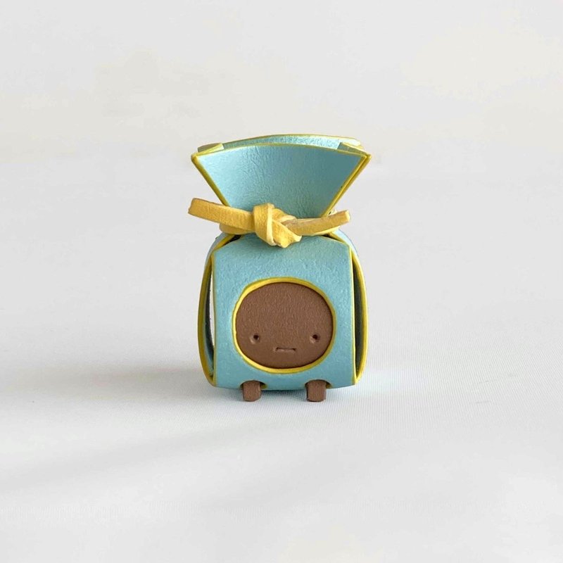 迷你皮革摆饰 仅擅长紧实绳结【kokke / こっけ】#PBBY - 摆饰 - 真皮 蓝色