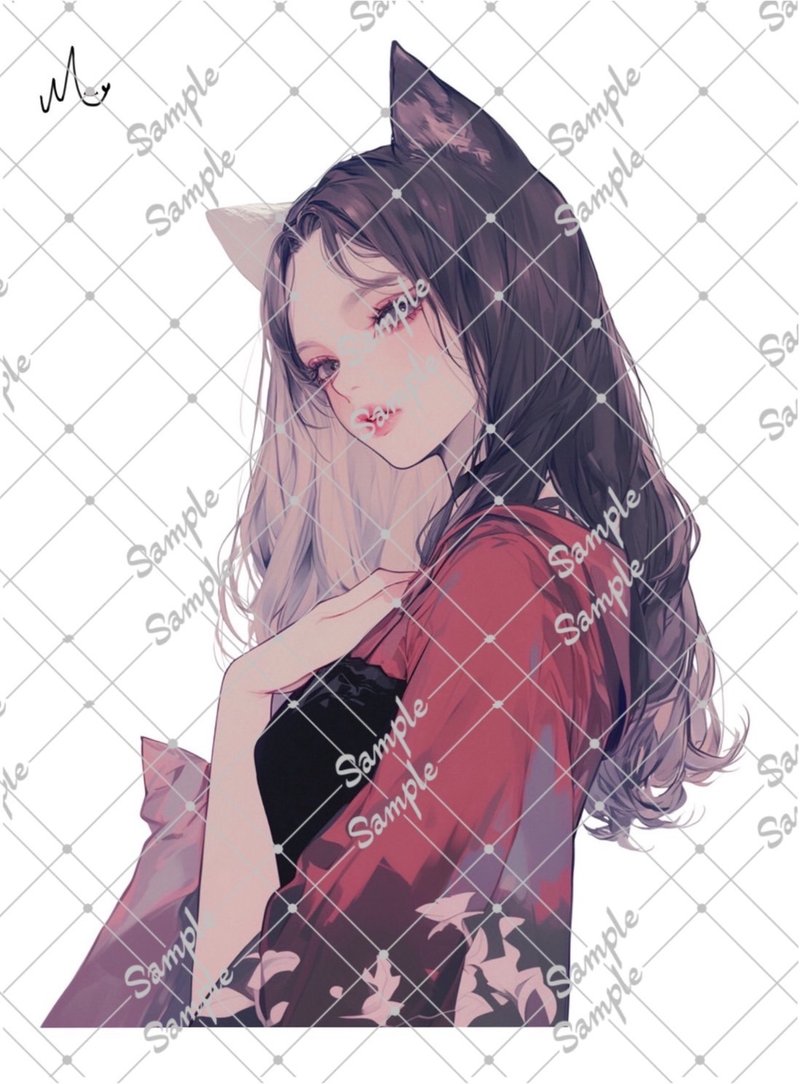 原创人物贴纸 8 月新款 - 贴纸 - 纸 
