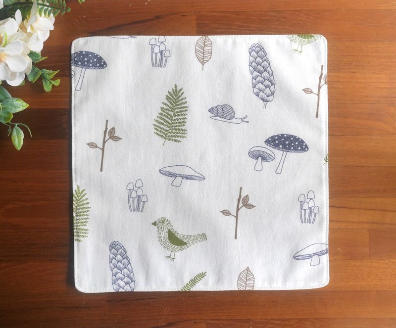 订制款=台湾纯棉手帕=手绘风=森林物语 - 手帕/方巾 - 棉．麻 