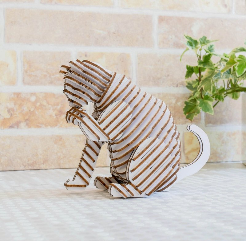 SORRY CAT 猫 语系列 3D 手作 DIY 居家摆饰 白色 - 摆饰 - 纸 白色
