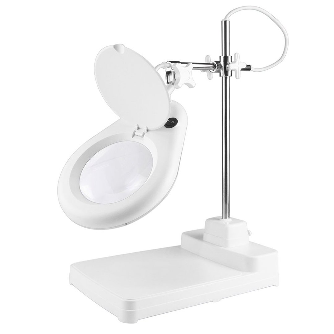 2.3 倍/5D/127mm XY 支臂 LED 护眼台灯放大镜 座式平台 E045-S5D - 灯具/灯饰 - 玻璃 白色