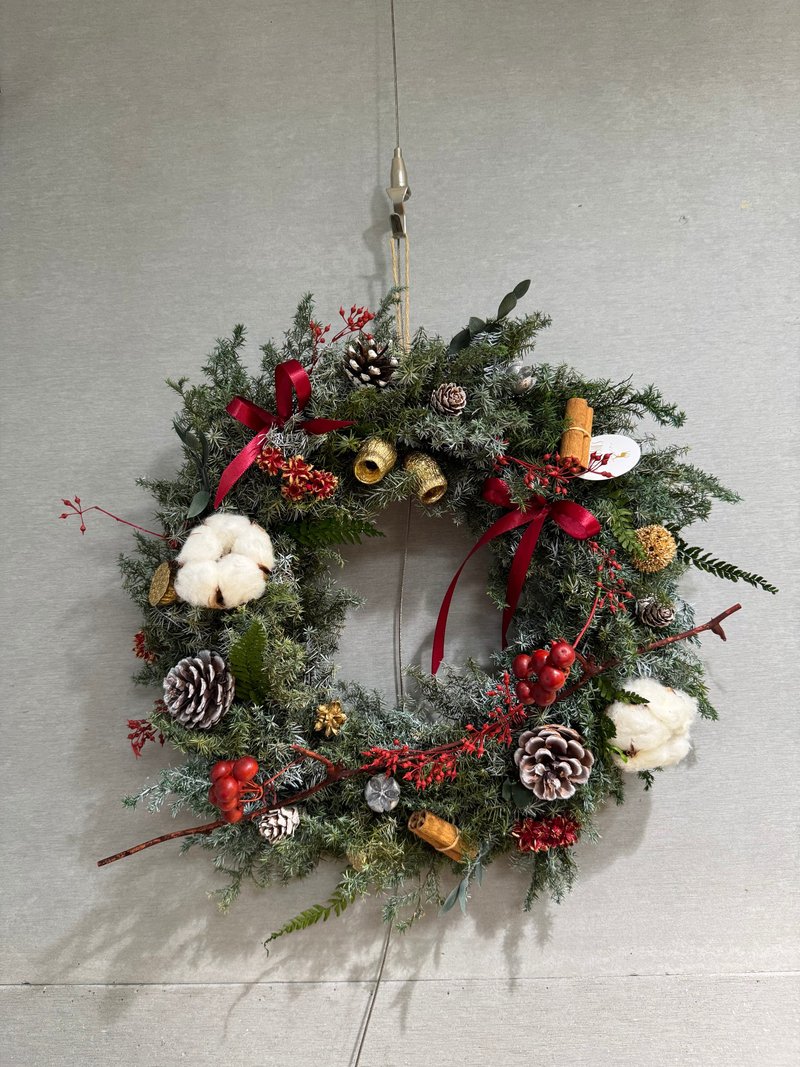 永生圣诞花圈 35厘米圣诞花圈 圣诞礼物 - 干燥花/捧花 - 植物．花 