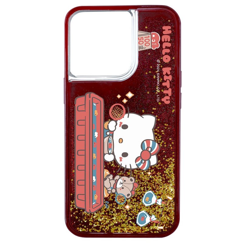 红丝绒流沙 HelloKitty 在捞金鱼 iPhone 15 14 13 Pro Max - 手机壳/手机套 - 环保材料 黑色
