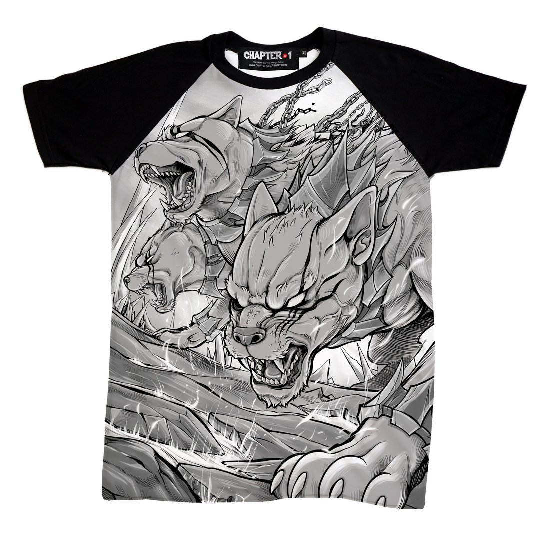 Ceberus The three head dog Yami Chapter One T-shirt - 男装上衣/T 恤 - 棉 白色