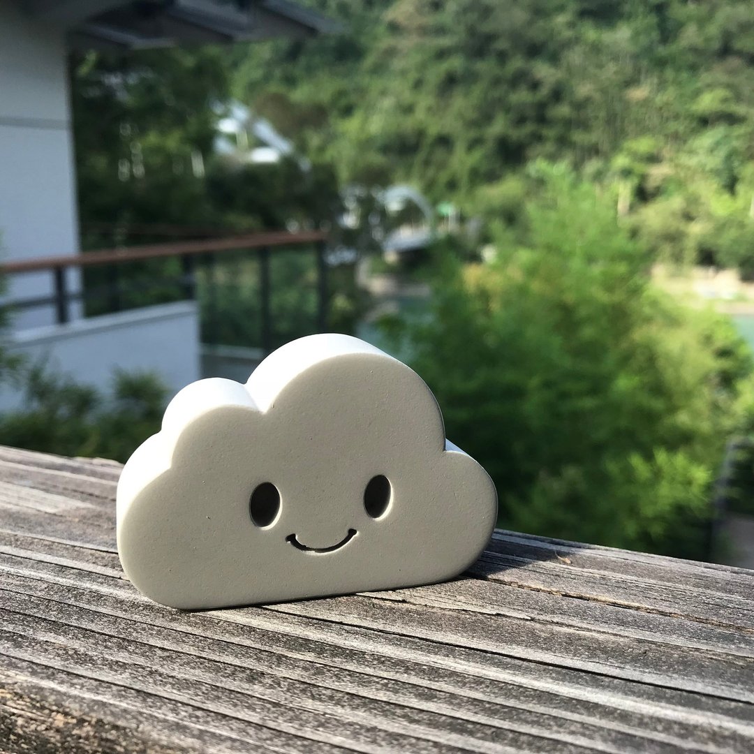 【有泥相伴】微笑云朵 清水模 水泥摆饰 - 摆饰 - 水泥 