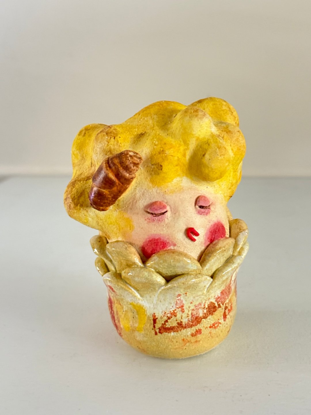 pop fiower 牛角抱米花 - 玩偶/公仔 - 陶 