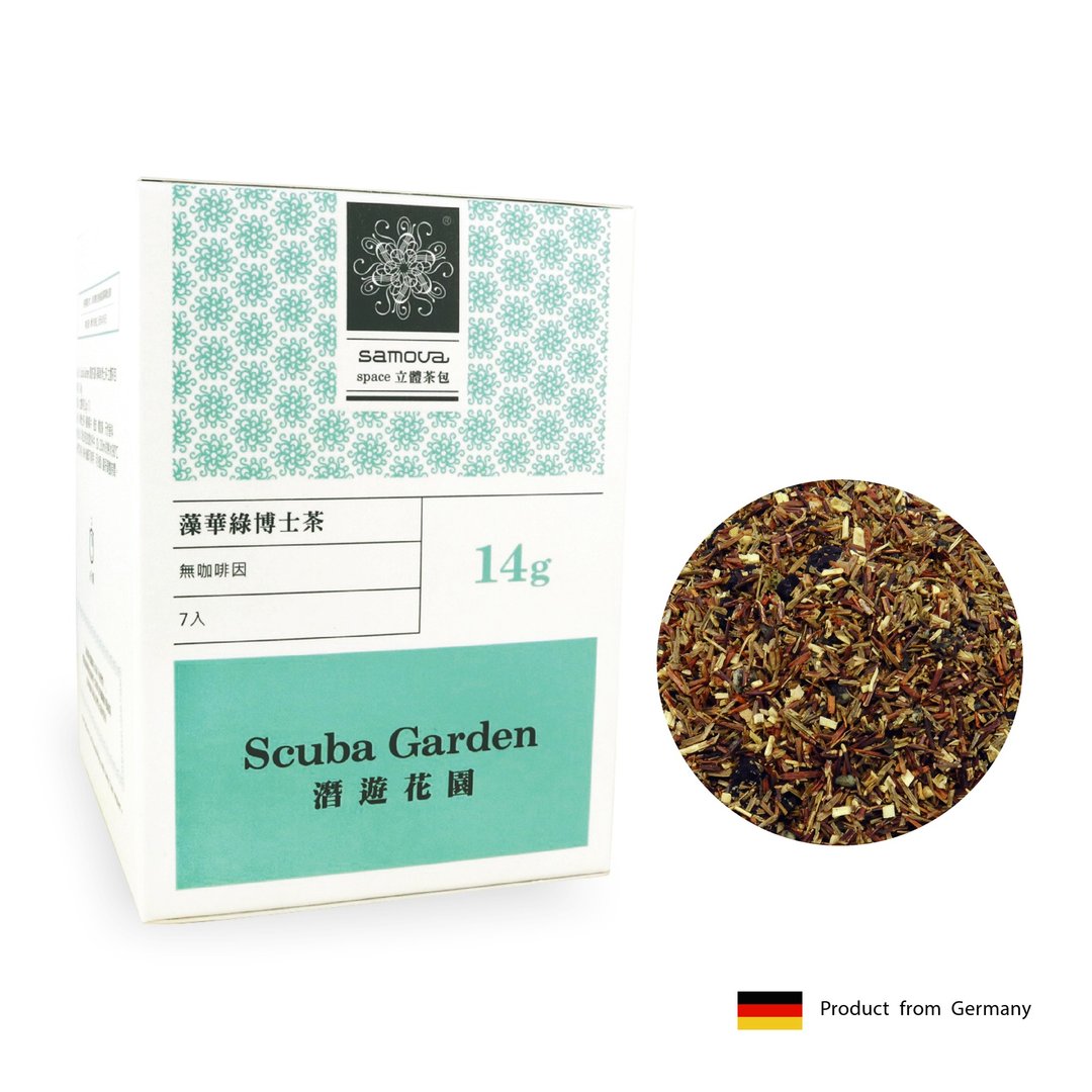 潜游花园  藻华绿博士茶 | 蔓越莓酸甜风味 | 三角立体茶包  7入 - 茶 - 植物．花 蓝色