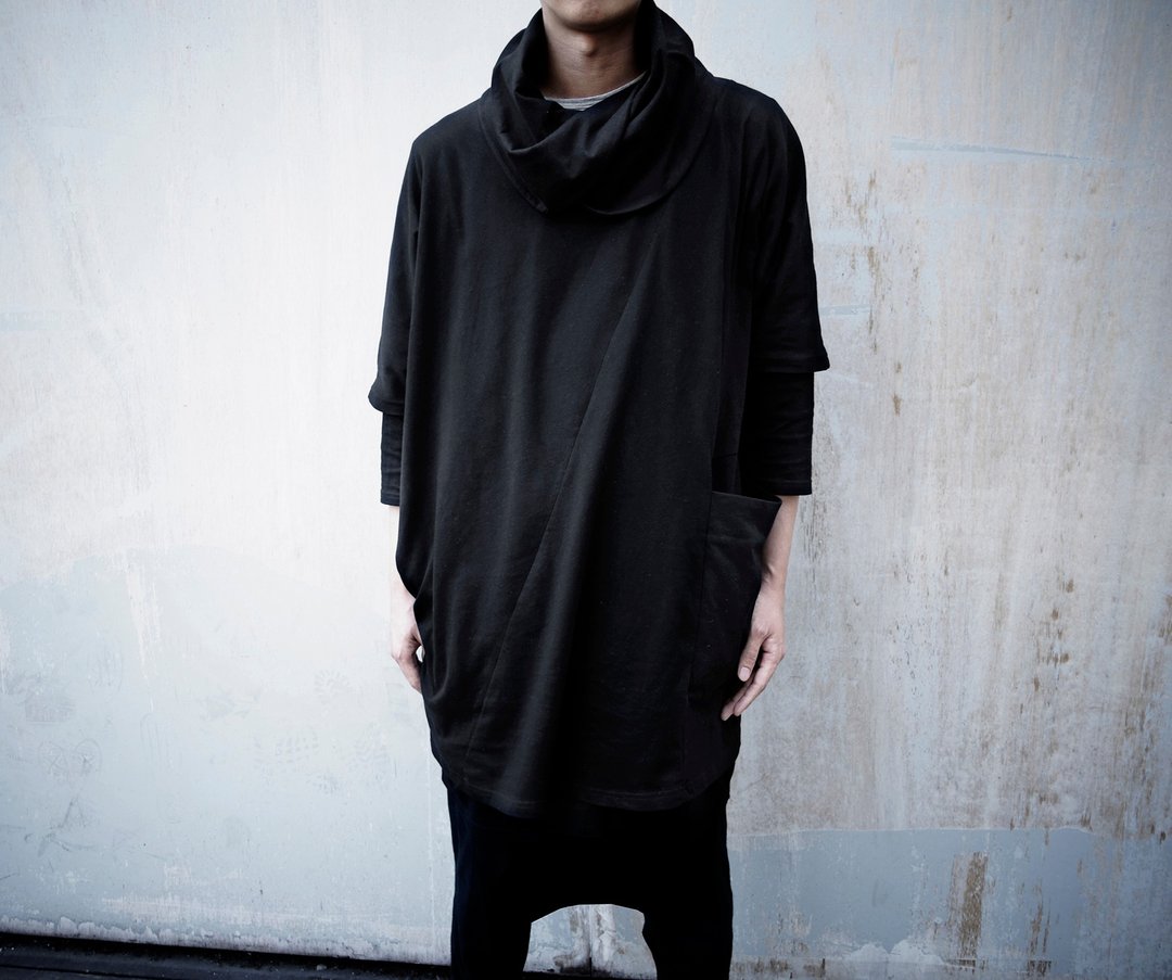 I . A . N Design 黑色版型衣-流浪者 Organic Cotton - 男装上衣/T 恤 - 纸 
