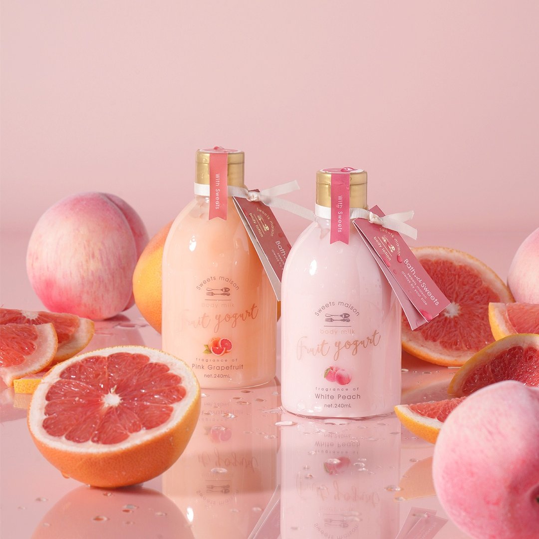 果香身体乳液240ml(葡萄柚/水蜜桃) - 沐浴用品 - 其他材质 粉红色