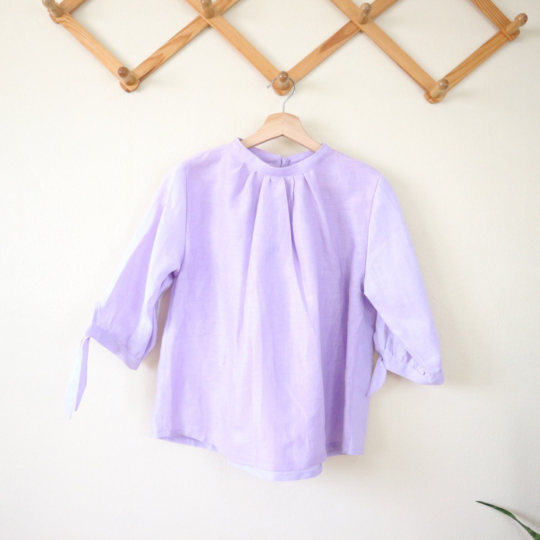 Sheintieoff blouse in two tone purple - 女装上衣 - 棉．麻 