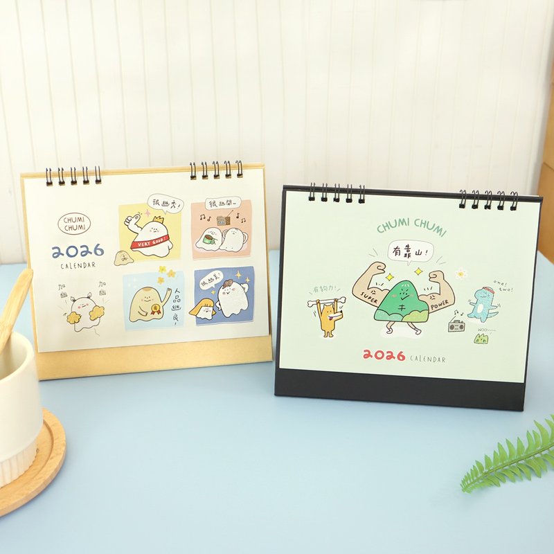 促咪促咪 /2026年度三角桌历 (2图) SBC-46 桌历 月历 2026桌历 - 年历/台历 - 纸 