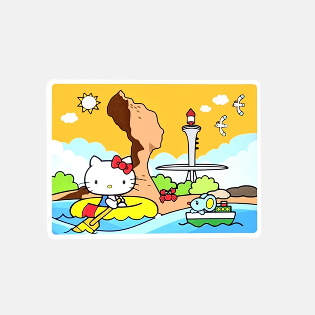 【漫游台湾 X 三丽鸥】Kitty明信片(野柳)+行李箱贴纸(野柳) - 卡片/明信片 - 纸 