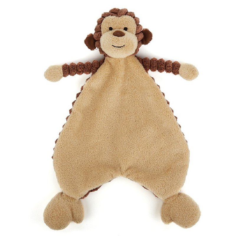 Jellycat Cordy Roy Monkey Soother 猴子安抚巾 约23厘米 - 围嘴/口水巾 - 棉 咖啡色