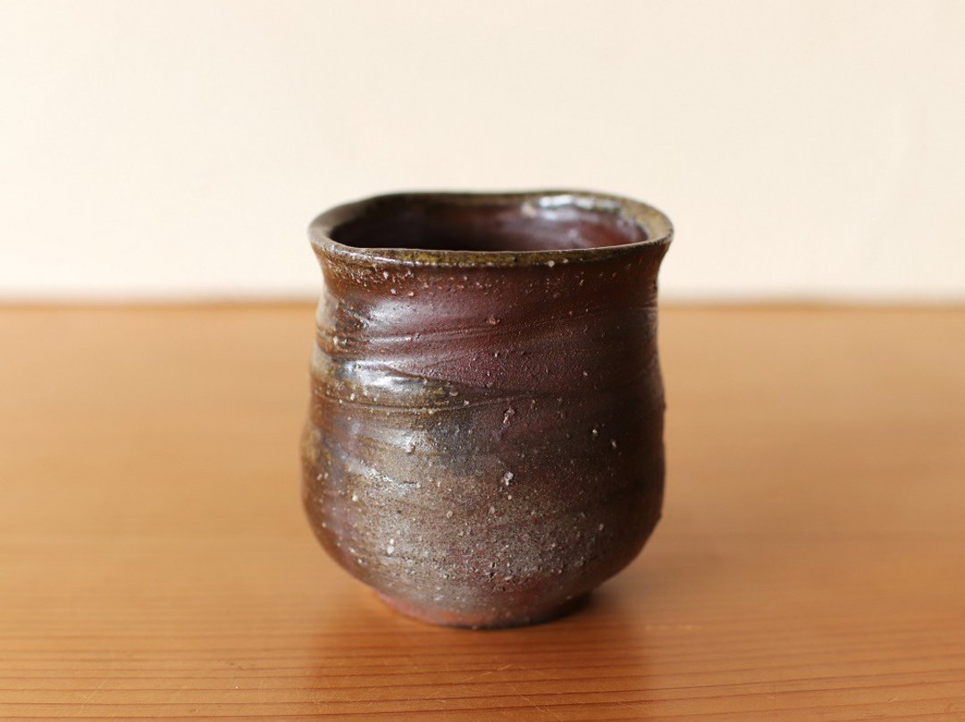 Bizen ware hot water only (medium) [rokurome] y2-027 - 茶具/茶杯 - 陶 咖啡色