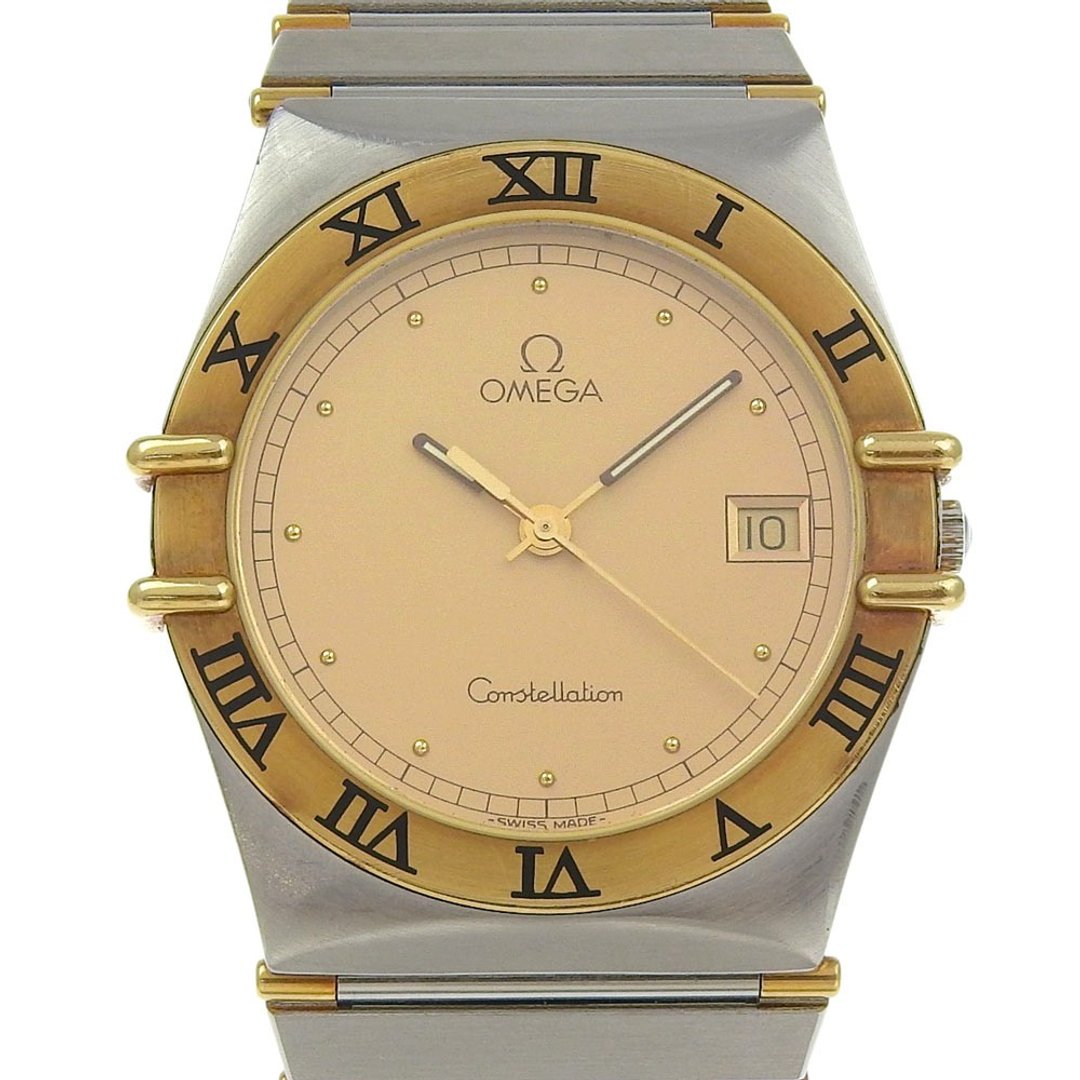 【日本直送】欧米茄 OMEGA Constellation 星座系列 手表 日期显示 不锈钢 石英 石英机芯 指针式显示 金色表盘 男款【二手】 - 女表 - 不锈钢 金色