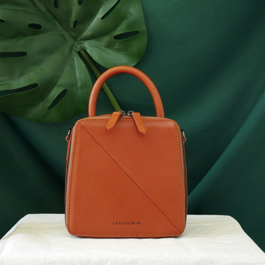真皮包包 Butter Cross-body Bag / 肉桂色 棕色 Cinnamon - 侧背包/斜挎包 - 真皮 咖啡色
