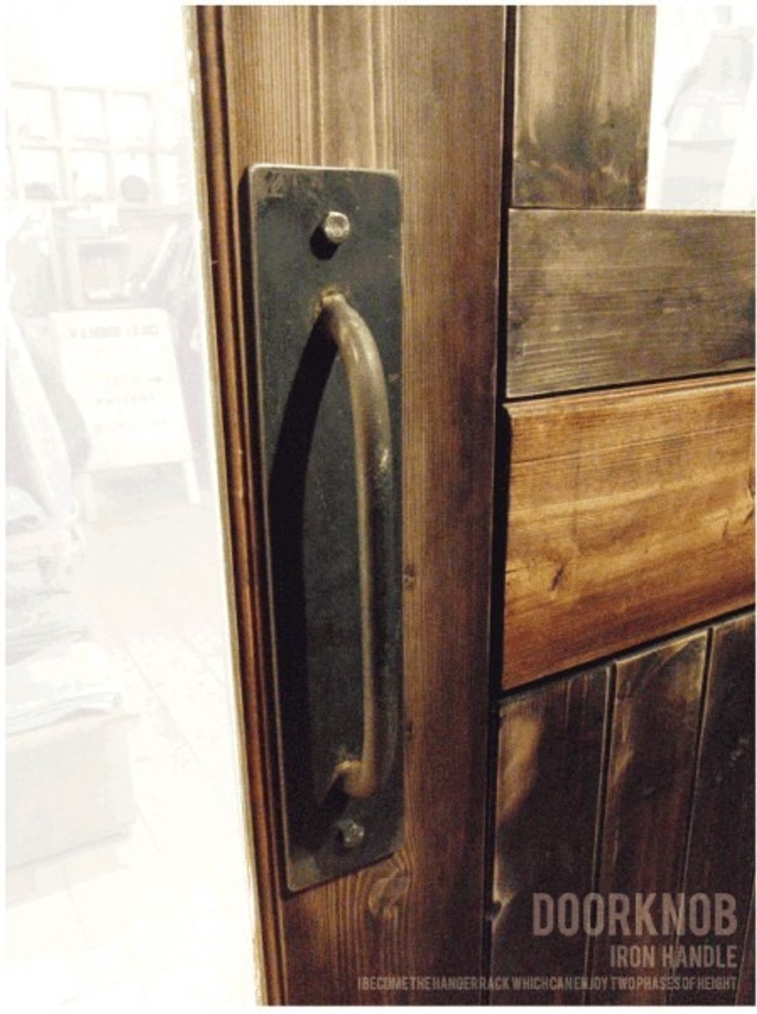 Limited Quantity IDH-P Door Knob L: 40cm Handle Handle Iron Industrial Hanger Rack Towel Bar - 摆饰 - 木头 