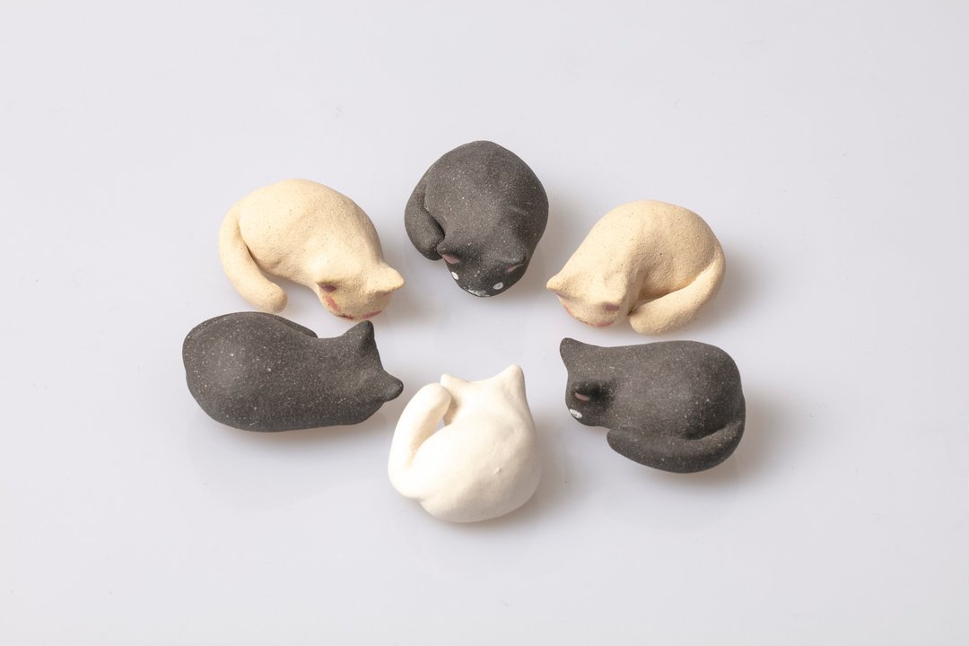 猫系列—卷卷猫 - 摆饰 - 陶 多色