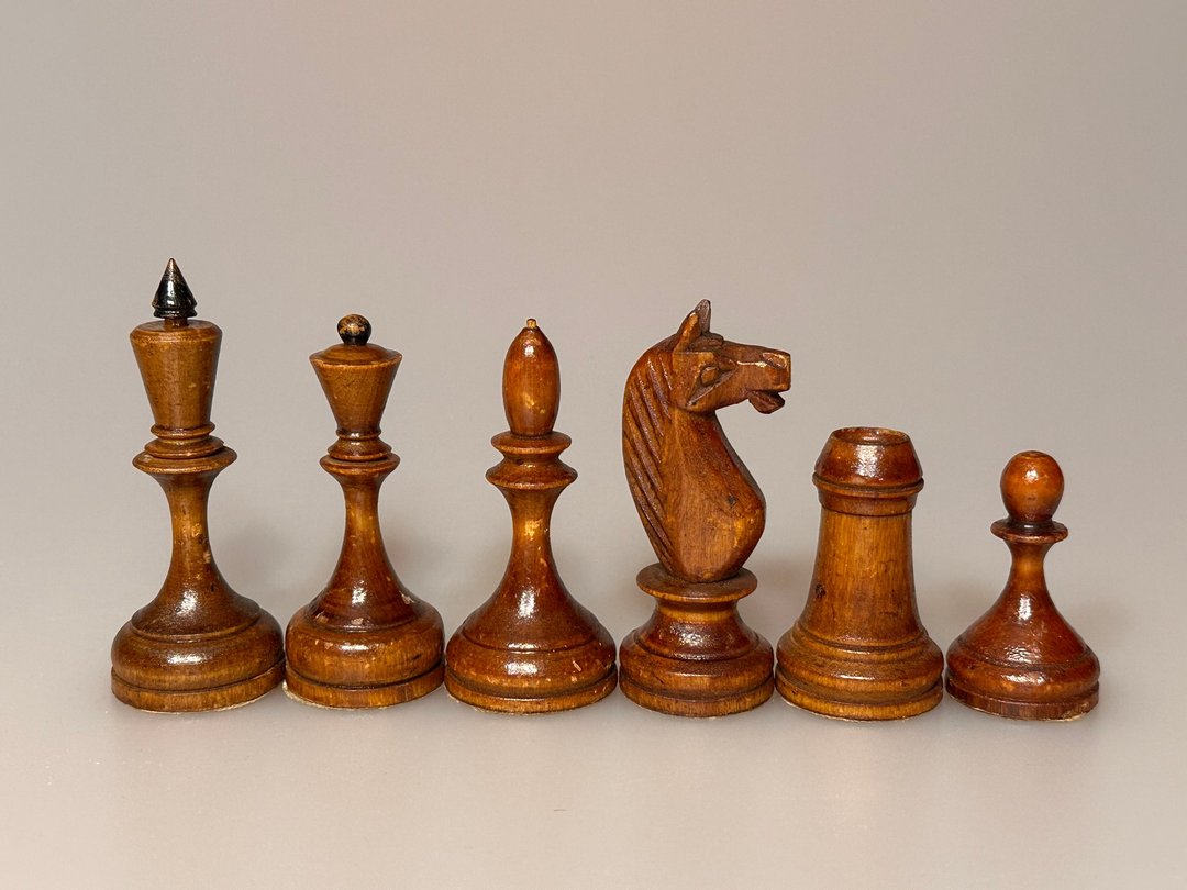 罕见的早期苏联国际象棋 1925 年至 1935 年，苏联 - 桌游/玩具 - 木头 