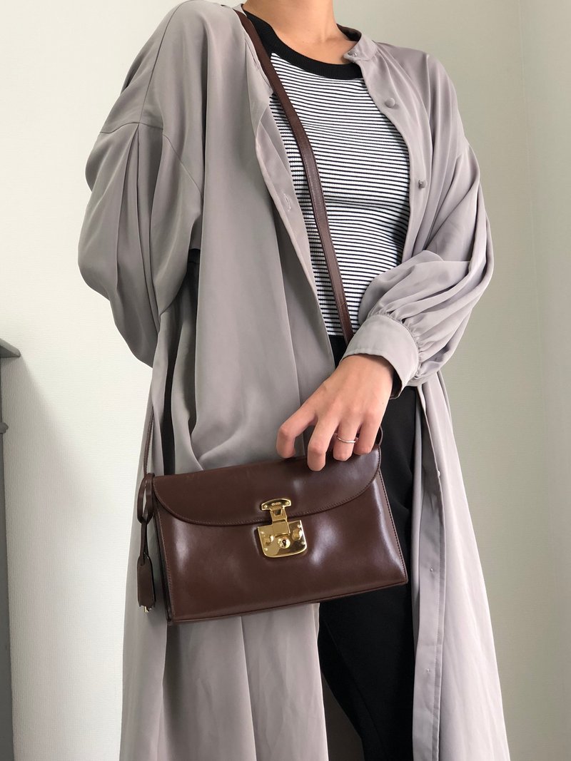 【日本直邮 名牌中古包】GUCCI 古驰 斜挎包 棕色 Lady Lock 皮革 - 侧背包/斜挎包 - 真皮 咖啡色