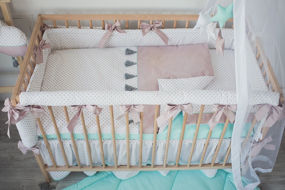 Cacao crib bumper - 婴儿床上用品 - 棉 咖啡色
