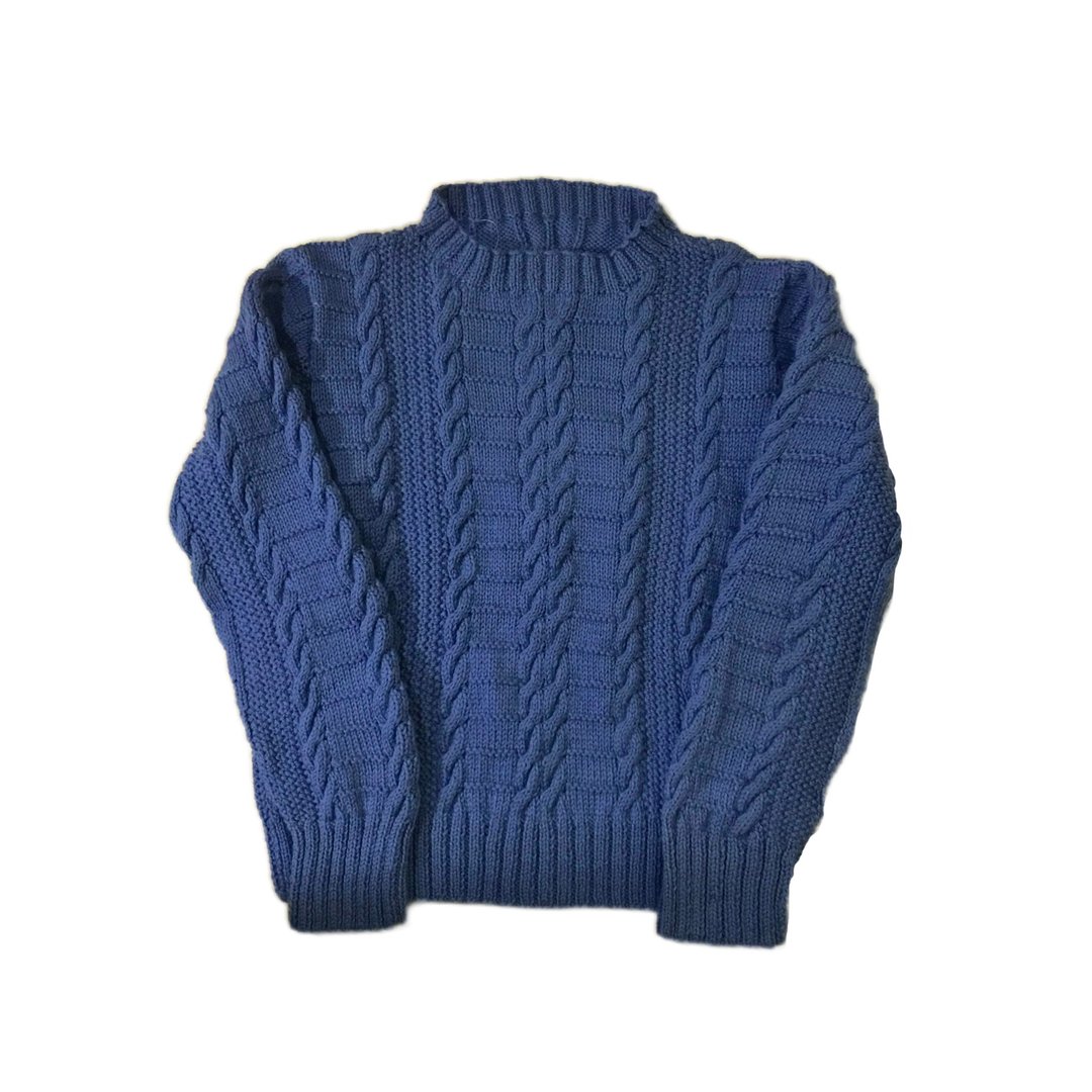 • 爱头牌 •Aran Sweater 爱尔兰渔夫毛衣 - 女装针织衫/毛衣 - 其他材质 蓝色