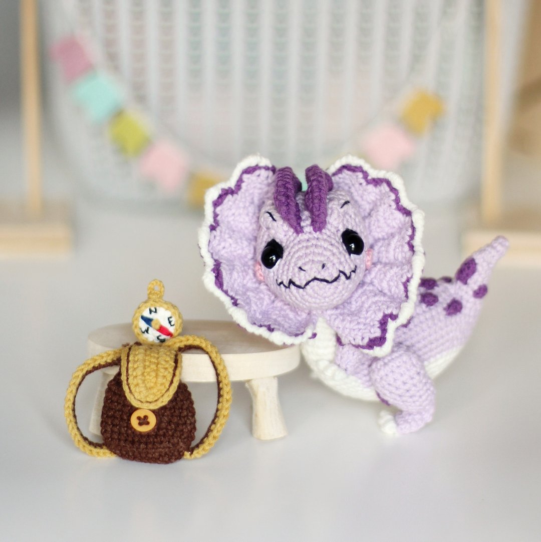 Crochet pattern dinosaur amigurumi Dilophosaurus, PDF Digital Download, DIY toy - 手工艺教程/工具书 - 其他材质 